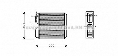 AVA QUALITY COOLING ol6240 -  Теплообменник, отопление салона